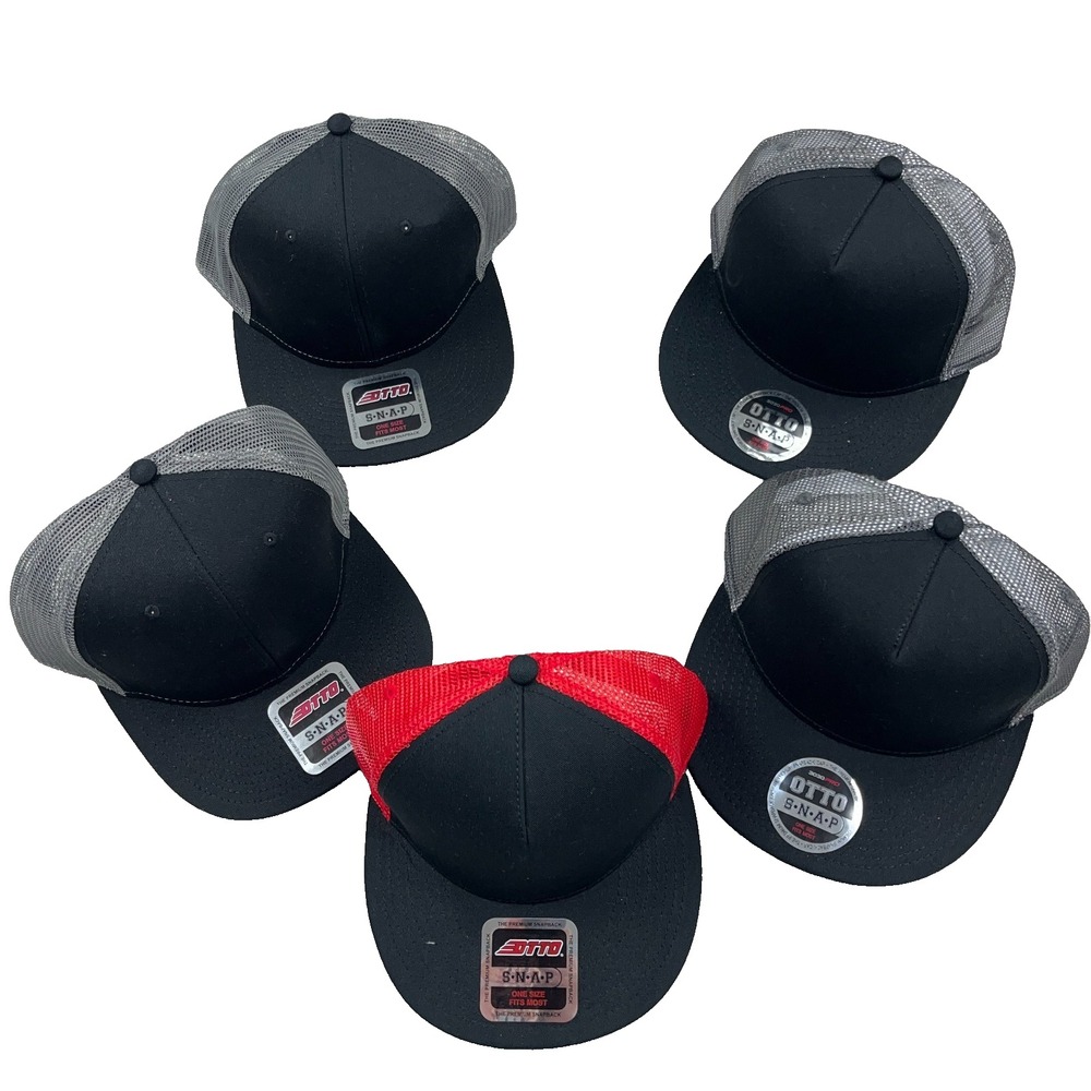 Otto Blank Trucker Hat Lot Cap Snapback Mesh Back Retro Deadstock Mixed Bundle D